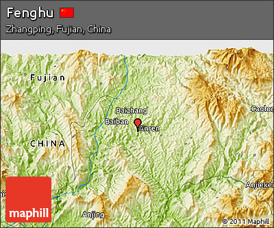 Physical 3D Map of Fenghu
