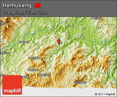 Physical 3D Map of Hemukeng