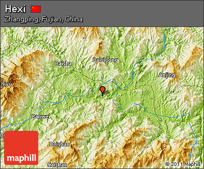 Physical 3D Map of Hexi