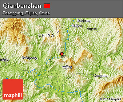 Physical 3D Map of Qianbanzhan
