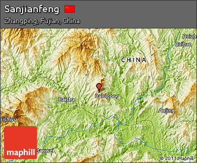 Physical 3D Map of Sanjianfeng