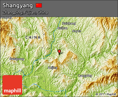 Physical 3D Map of Shangyang