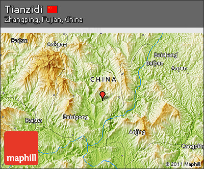 Physical 3D Map of Tianzidi