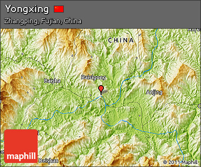 Physical 3D Map of Yongxing