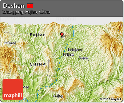 Physical 3D Map of Dashan