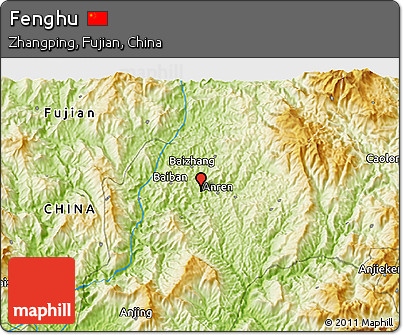 Physical 3D Map of Fenghu