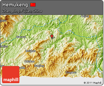 Physical 3D Map of Hemukeng
