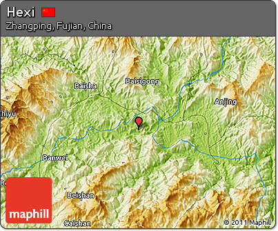 Physical 3D Map of Hexi