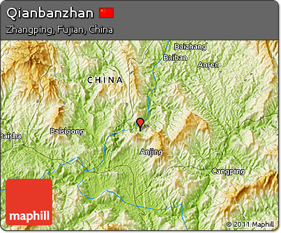 Physical 3D Map of Qianbanzhan