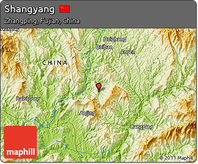 Physical 3D Map of Shangyang