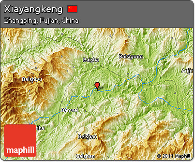 Physical 3D Map of Xiayangkeng