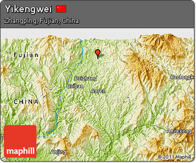 Physical 3D Map of Yikengwei