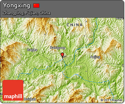 Physical 3D Map of Yongxing