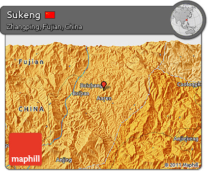 Political 3D Map of Sukeng