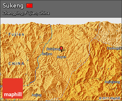 Political 3D Map of Sukeng
