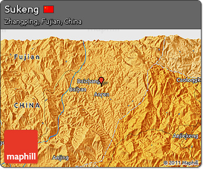 Political 3D Map of Sukeng