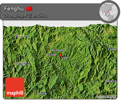 Satellite 3D Map of Fenghu