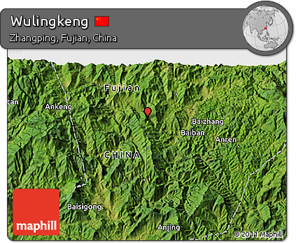 Satellite 3D Map of Wulingkeng