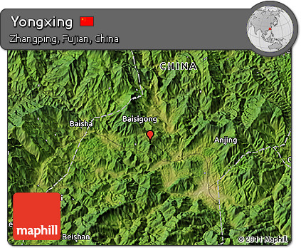 Satellite 3D Map of Yongxing