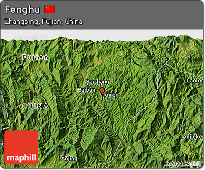 Satellite 3D Map of Fenghu