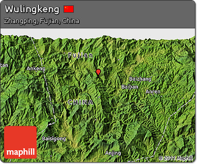 Satellite 3D Map of Wulingkeng