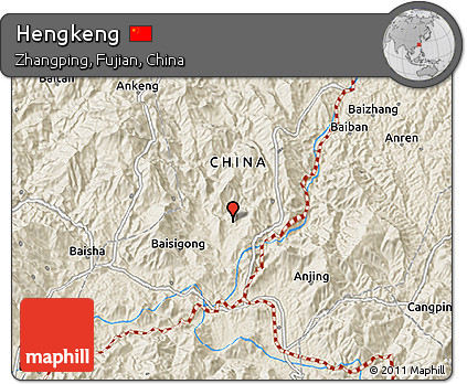 Shaded Relief 3D Map of Hengkeng