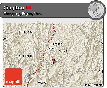 Shaded Relief 3D Map of Xiuqitou