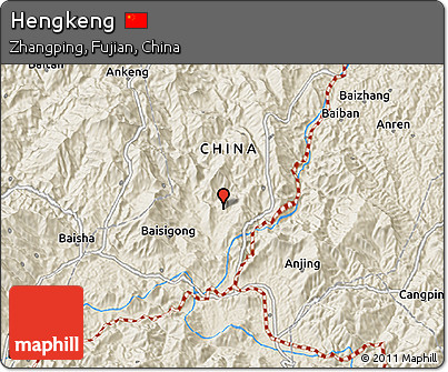 Shaded Relief 3D Map of Hengkeng