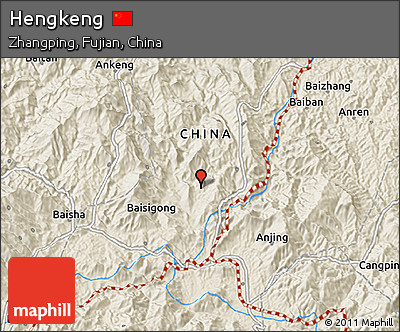 Shaded Relief 3D Map of Hengkeng