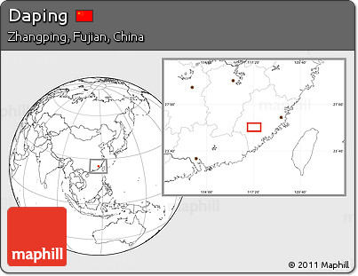 Blank Location Map of Daping