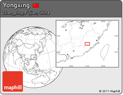 Blank Location Map of Yongxing