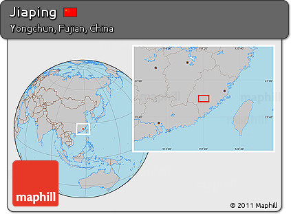 Gray Location Map of Jiaping