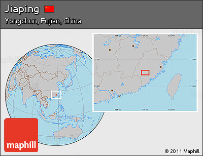 Gray Location Map of Jiaping