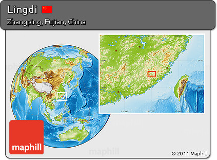 Physical Location Map of Lingdi