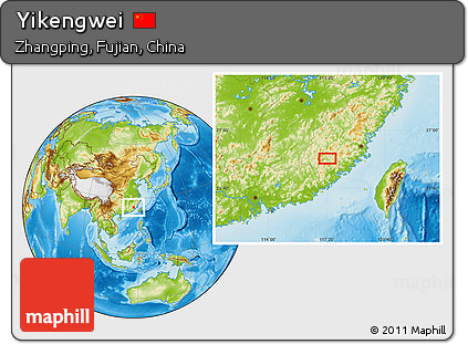 Physical Location Map of Yikengwei