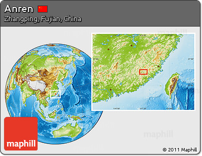 Physical Location Map of Anren
