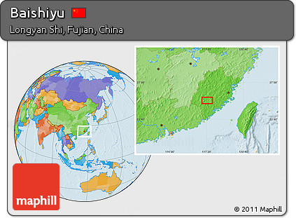 Political Location Map of Baishiyu