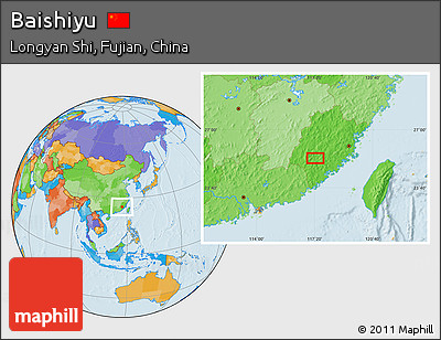 Political Location Map of Baishiyu