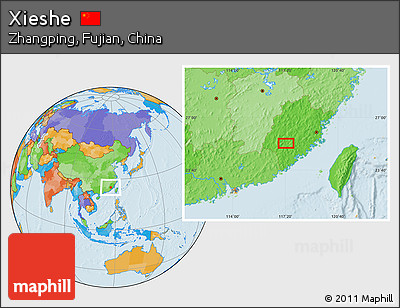 Political Location Map of Xieshe
