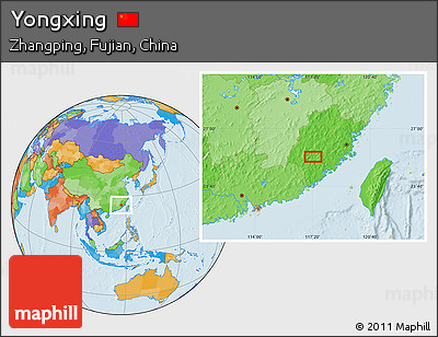 Political Location Map of Yongxing