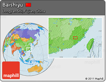 Political Location Map of Baishiyu