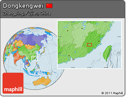 Political Location Map of Dongkengwei