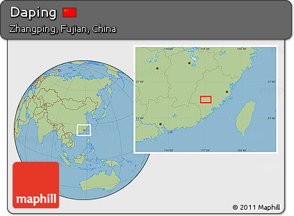 Savanna Style Location Map of Daping