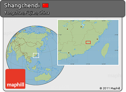 Savanna Style Location Map of Shangchendi