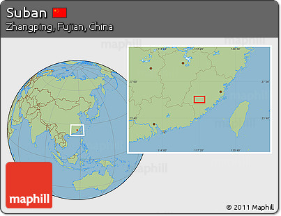 Savanna Style Location Map of Suban