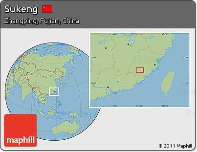 Savanna Style Location Map of Sukeng