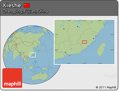 Savanna Style Location Map of Xieshe