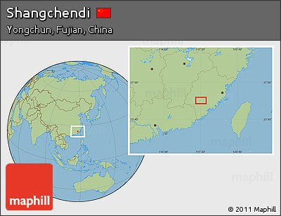 Savanna Style Location Map of Shangchendi