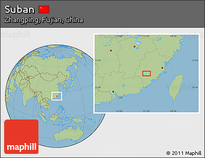Savanna Style Location Map of Suban