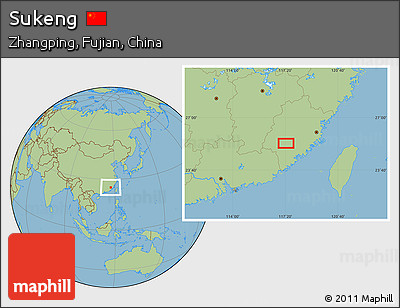 Savanna Style Location Map of Sukeng